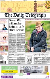 The Daily Telegraph (UK) Newspaper Front Page for 7 May 2016