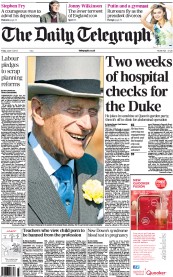 The Daily Telegraph (UK) Newspaper Front Page for 7 June 2013