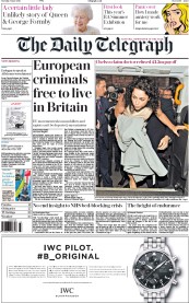 The Daily Telegraph (UK) Newspaper Front Page for 7 June 2016