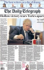 The Daily Telegraph (UK) Newspaper Front Page for 7 June 2022