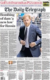 The Daily Telegraph front page for 7 June 2023