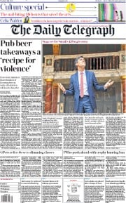 The Daily Telegraph (UK) Newspaper Front Page for 7 July 2020