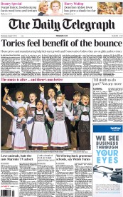 The Daily Telegraph (UK) Newspaper Front Page for 7 August 2013