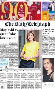The Daily Telegraph (UK) Newspaper Front Page for 8 December 2018