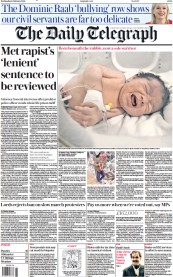 The Daily Telegraph (UK) Newspaper Front Page for 8 February 2023