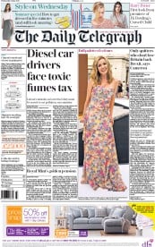 The Daily Telegraph (UK) Newspaper Front Page for 8 June 2016