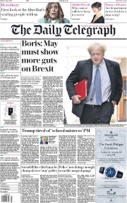 The Daily Telegraph (UK) Newspaper Front Page for 8 June 2018