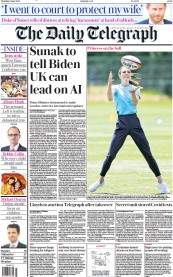 The Daily Telegraph front page for 8 June 2023