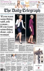 The Daily Telegraph (UK) Newspaper Front Page for 8 July 2016
