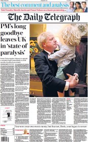 The Daily Telegraph (UK) Newspaper Front Page for 8 July 2022