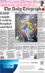 The Daily Telegraph (UK) Newspaper Front Page for 9 November 2021