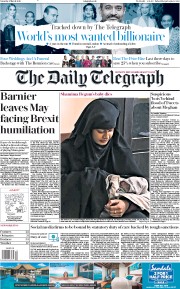 The Daily Telegraph (UK) Newspaper Front Page for 9 March 2019