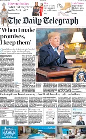 The Daily Telegraph (UK) Newspaper Front Page for 9 May 2018