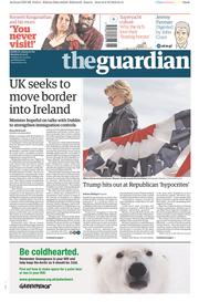 The Guardian (UK) Newspaper Front Page for 10 October 2016