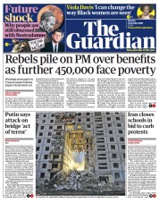 The Guardian (UK) Newspaper Front Page for 10 October 2022