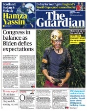 The Guardian (UK) Newspaper Front Page for 10 November 2022