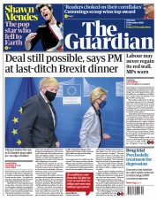 The Guardian (UK) Newspaper Front Page for 10 December 2020