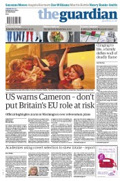 The Guardian (UK) Newspaper Front Page for 10 January 2013
