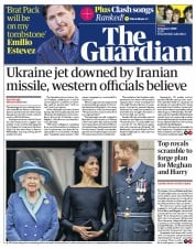 The Guardian (UK) Newspaper Front Page for 10 January 2020