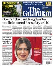 The Guardian (UK) Newspaper Front Page for 10 January 2022