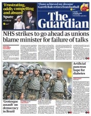 The Guardian front page for 10 January 2023