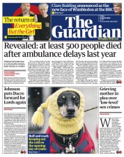The Guardian (UK) Newspaper Front Page for 10 March 2023