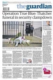 The Guardian Newspaper Front Page (UK) for 10 April 2013