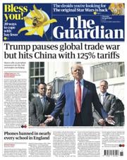 The Guardian front page for 10 April 2025