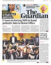 The Guardian (UK) Newspaper Front Page for 10 May 2018