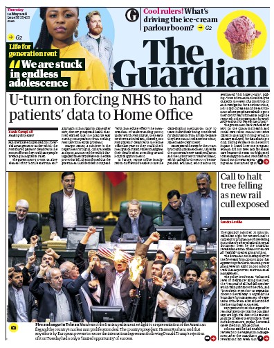 The Guardian Newspaper Front Page (UK) for 10 May 2018