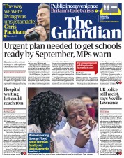 The Guardian (UK) Newspaper Front Page for 10 June 2020