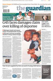 The Guardian (UK) Newspaper Front Page for 10 July 2013