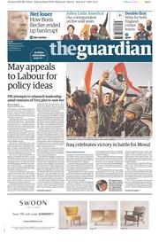 The Guardian (UK) Newspaper Front Page for 10 July 2017