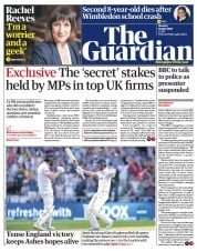 The Guardian (UK) Newspaper Front Page for 10 July 2023