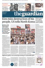 The Guardian (UK) Newspaper Front Page for 10 August 2017