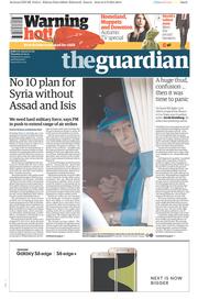 The Guardian (UK) Newspaper Front Page for 10 September 2015