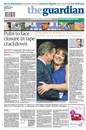 The Guardian Newspaper Front Page (UK) for 11 October 2012