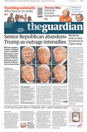 The Guardian (UK) Newspaper Front Page for 11 October 2016