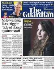 The Guardian (UK) Newspaper Front Page for 11 October 2021