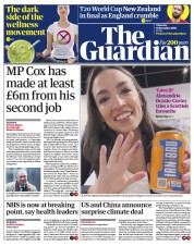 The Guardian (UK) Newspaper Front Page for 11 November 2021