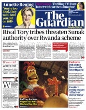 The Guardian front page for 11 December 2023