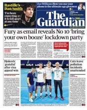 The Guardian front page for 11 January 2022