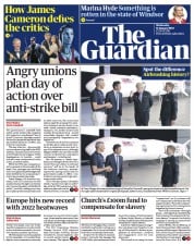 The Guardian (UK) Newspaper Front Page for 11 January 2023