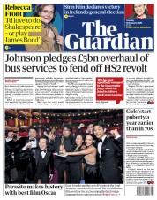 The Guardian (UK) Newspaper Front Page for 11 February 2020