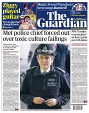 The Guardian (UK) Newspaper Front Page for 11 February 2022