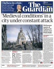 The Guardian (UK) Newspaper Front Page for 11 March 2022