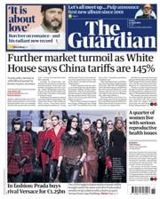 The Guardian front page for 11 April 2025