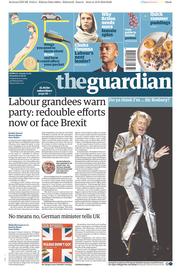 The Guardian (UK) Newspaper Front Page for 11 June 2016