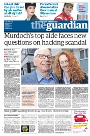 The Guardian (UK) Newspaper Front Page for 11 July 2011