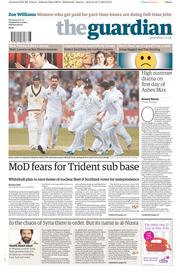 The Guardian (UK) Newspaper Front Page for 11 July 2013